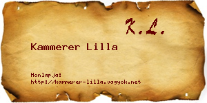 Kammerer Lilla névjegykártya