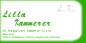 lilla kammerer business card